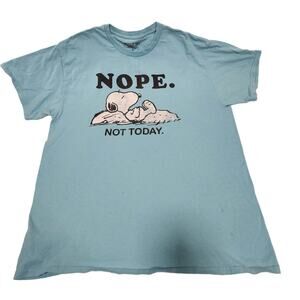 Light blue Snoopy T-shirt - Nope, Not Today - size L